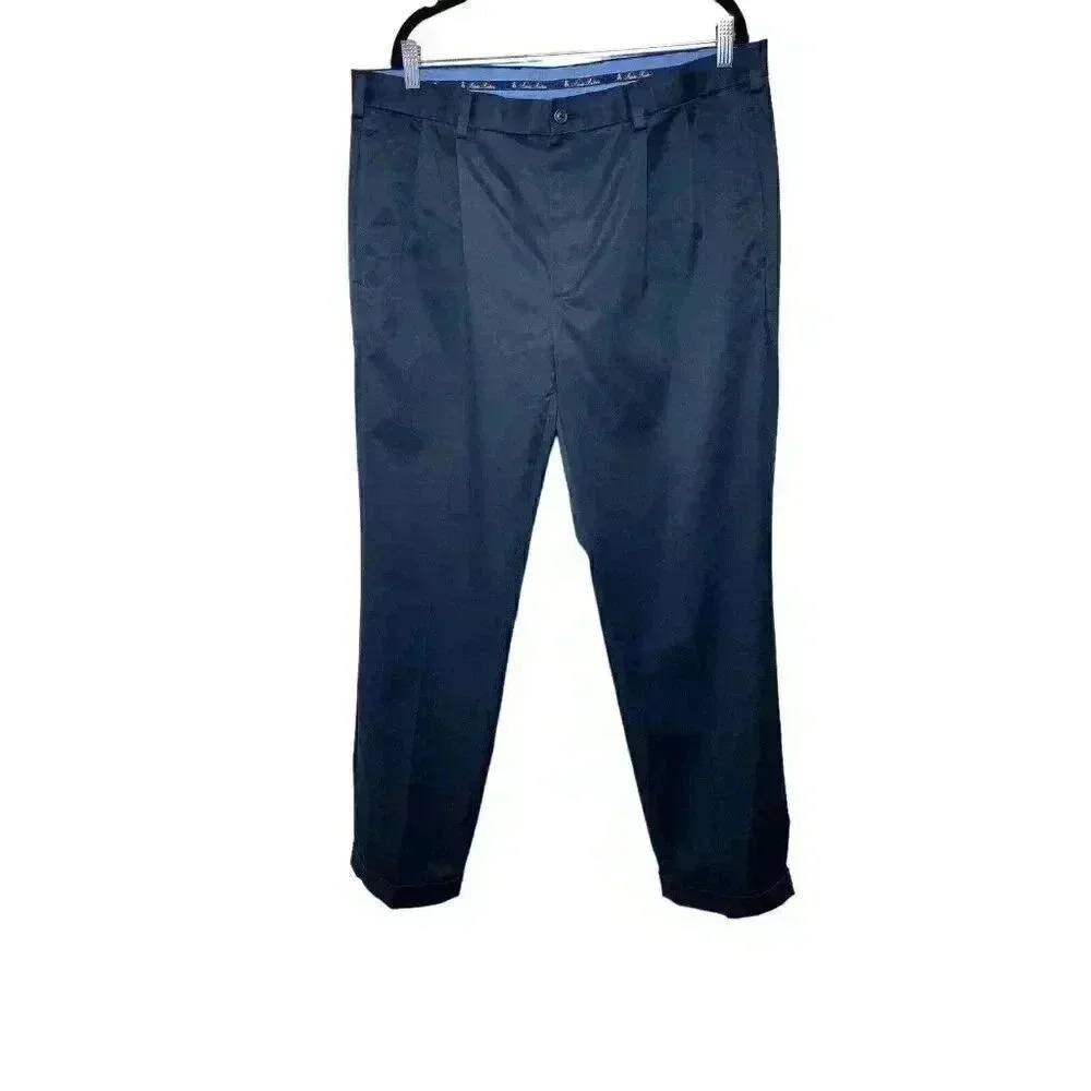 Brooks Brothers Elliot Advantage Light Weight Chino Pants Sz 36x31 Navy Blue EUC